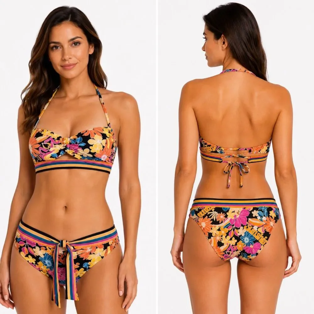 Sunshine 79 Two Piece Bandeau Swim Suit In Love Swirl 10